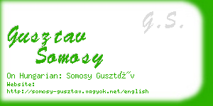 gusztav somosy business card